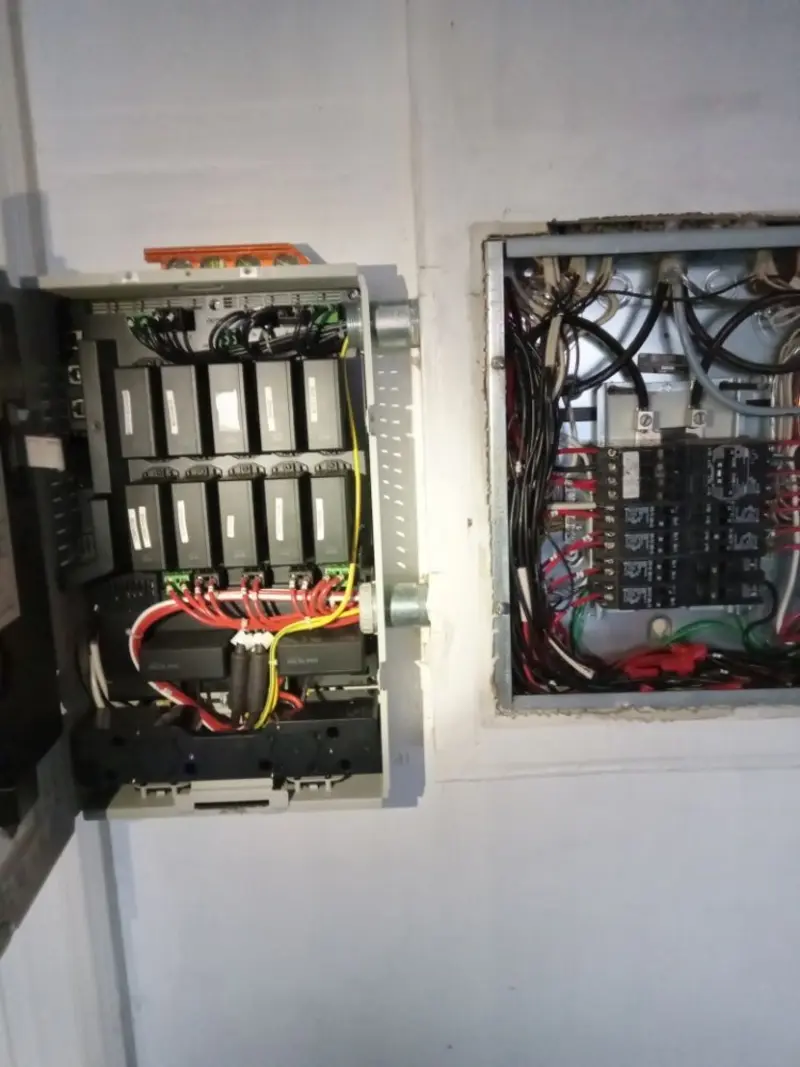 Electrical panel upgrade completed for Security Camera Wiring in Clearfield